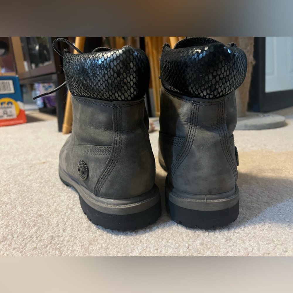 Timberland Black and Gray Combat Boots - Picture 6 of 8